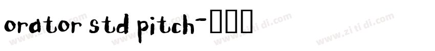 orator std pitch字体转换